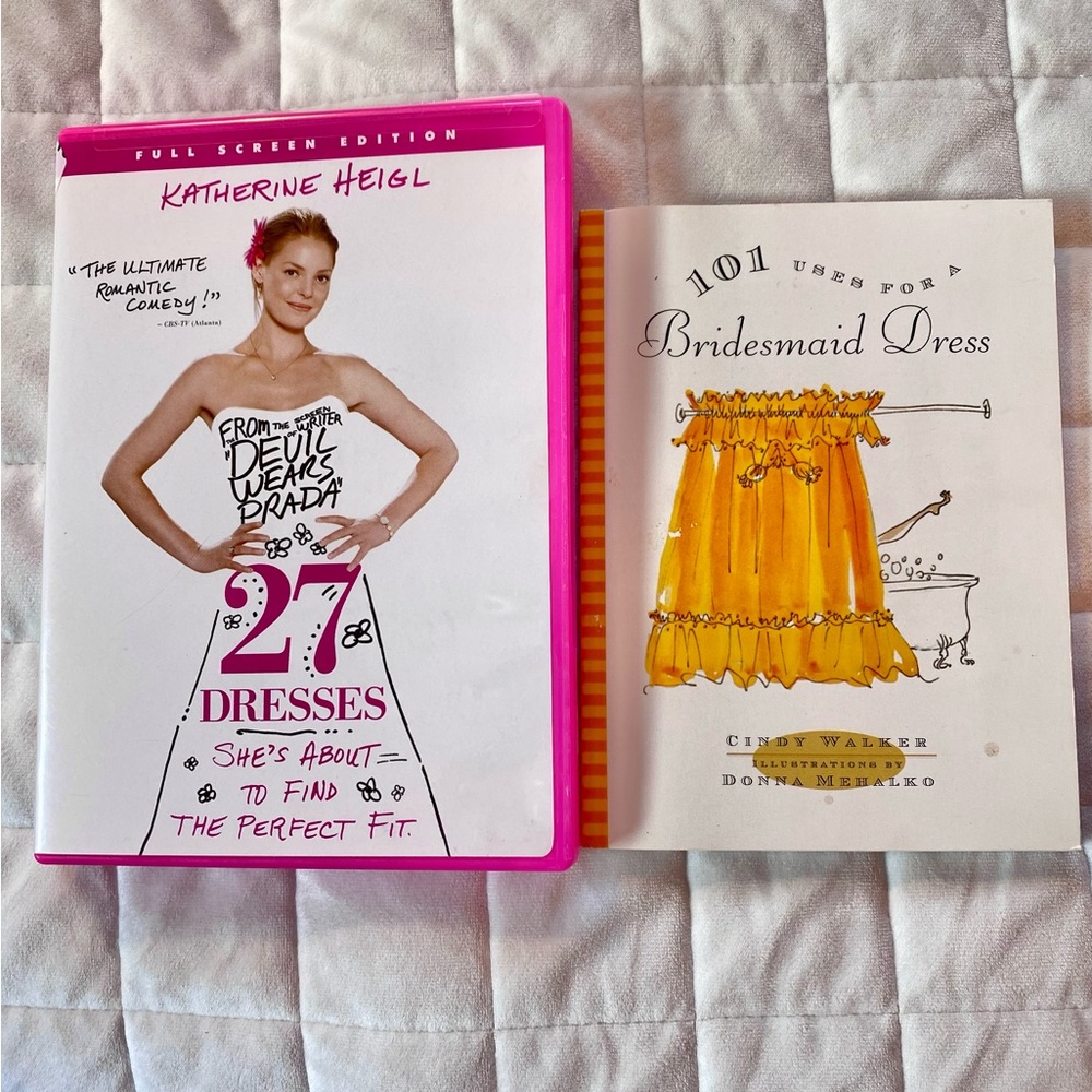 DVD '27 Dresses' & little book '101 Uses For A Bridesmaid Dress'